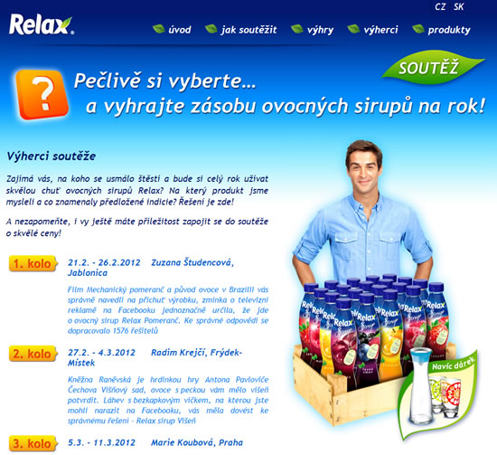 Soutěž o sirupy Relax